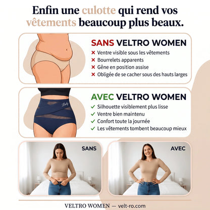 Culotte gainante sans couture à taille haute et effet ventre plat